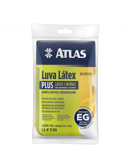 Luva De Borracha Látex - Atlas