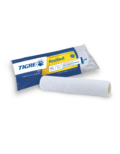 Rolo de Lã Sintética Resifácil 1365 - Tigre 23cm