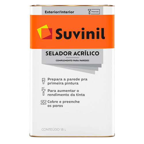 Selador Acrílico Parede Interna e Externa - Suvinil 18L