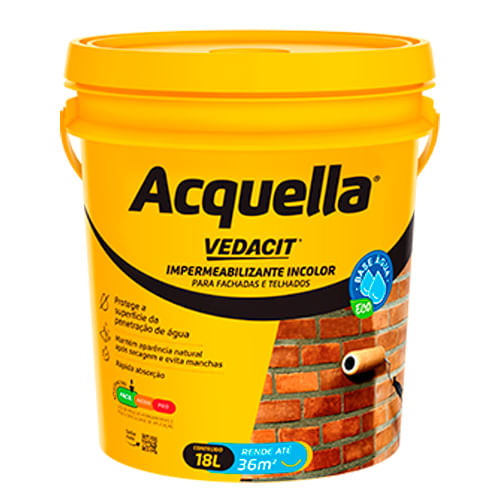 Silicone Acquella Base Solvente Original - Vedacit 18L
