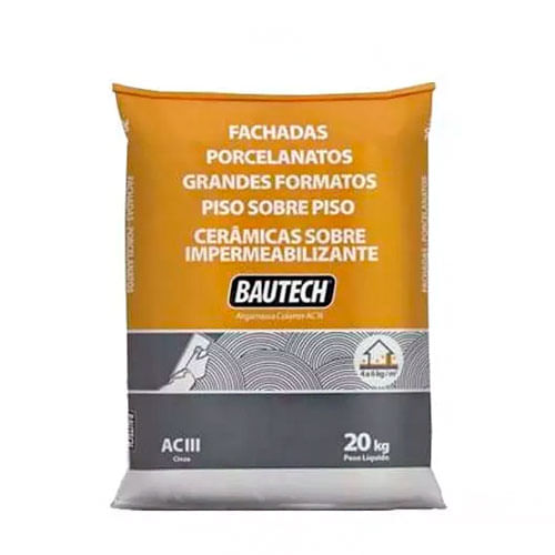 Argamassa AC3 Cinza - Bautech 20Kg