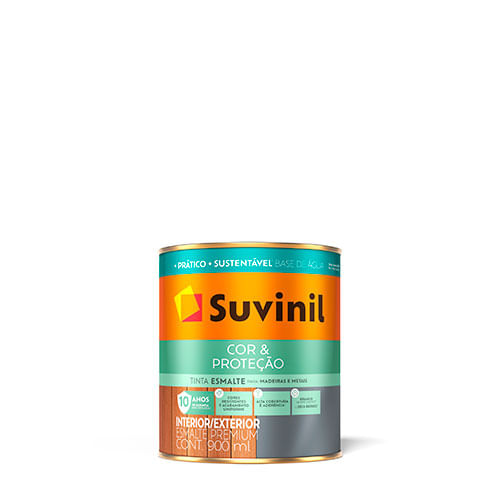 Esmalte Cor e Proteção Base Água Fosco - Suvinil 0,9L